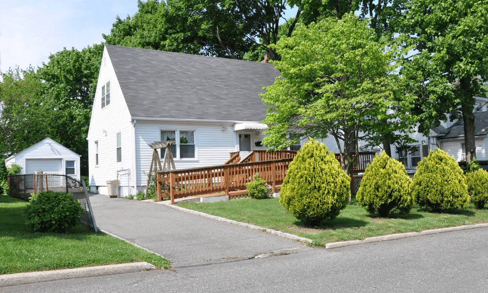 Wheelchair Ramp Home - Design built outside home to make house wheelchair accessible