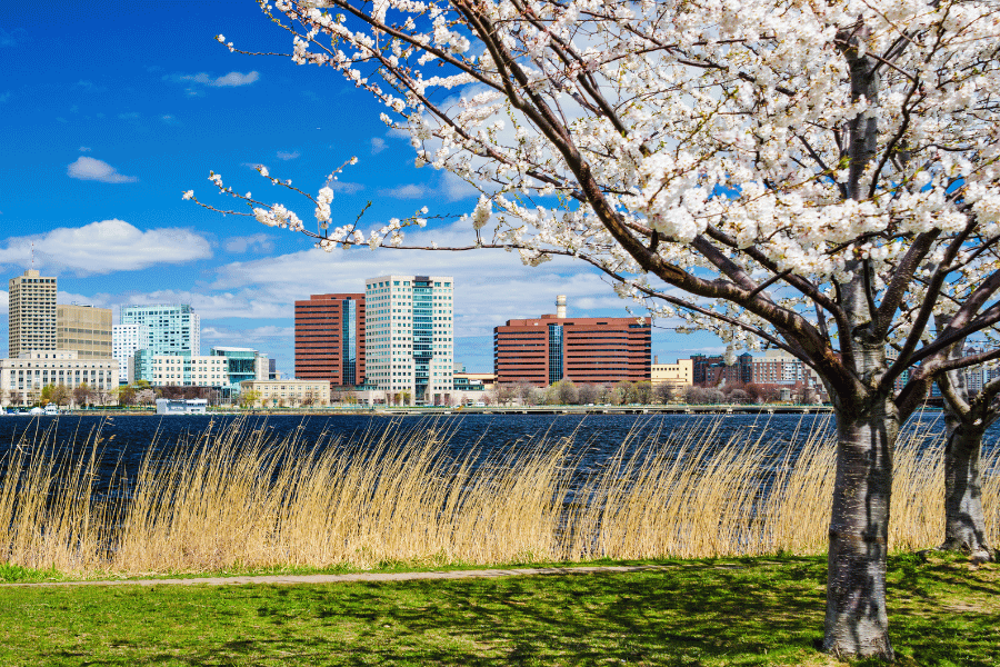 cambridge-ma.png Cambridge, MA in the spring time near the water